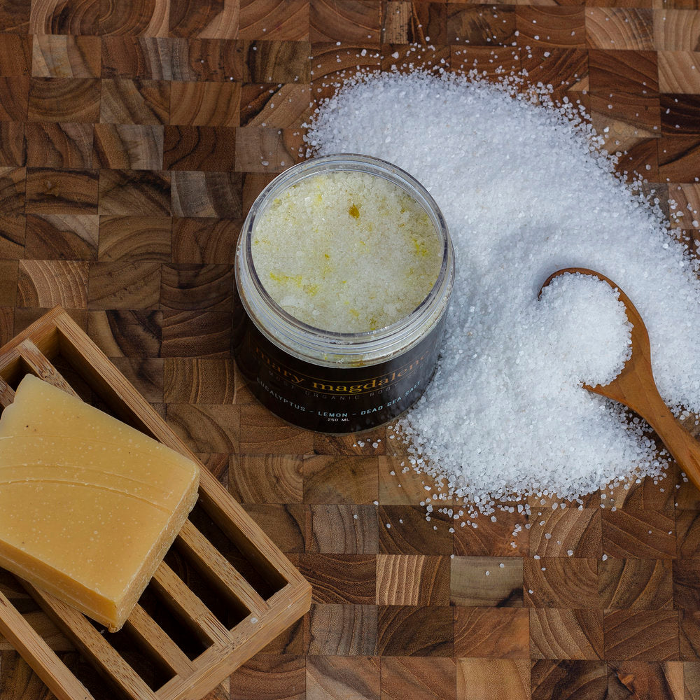 Eucalyptus, Lemon, and Dead Sea Salt Body Scrub